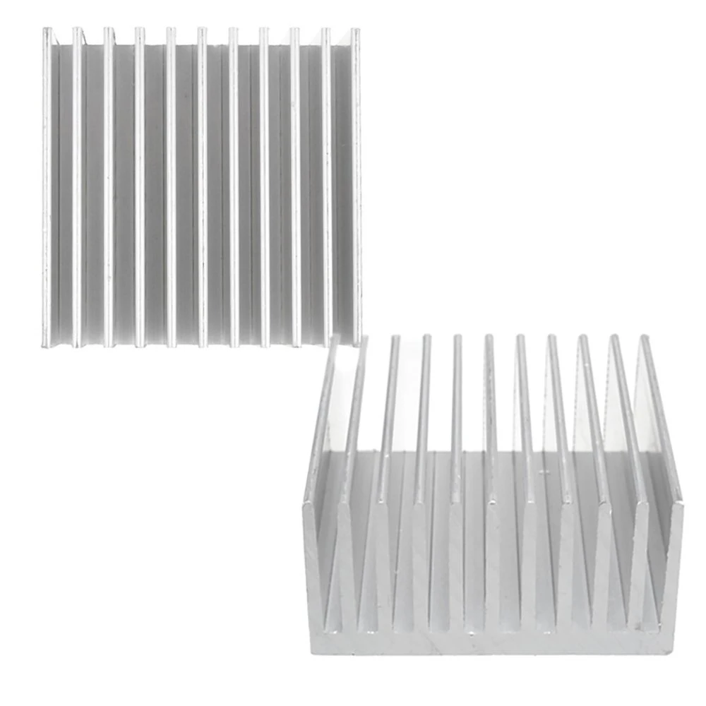 10Pccs Gdstime 40mmx40mmx20mm Aluminum Chipset Heatsink Radiator Heat Sink Cooling Fin Silver for CPU LED Power Active Component