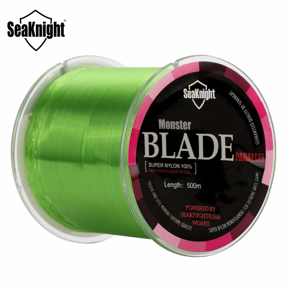SeaKnight marka Blade Series 500m nylonowa żyłka wędkarska Monofilament japonia materiał 2-35LB 5 kolorów Mono nylonowa linia