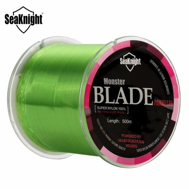 SeaKnight marka Blade Series 500m nylonowa żyłka wędkarska Monofilament japonia materiał 2-35LB 5 kolorów Mono nylonowa linia