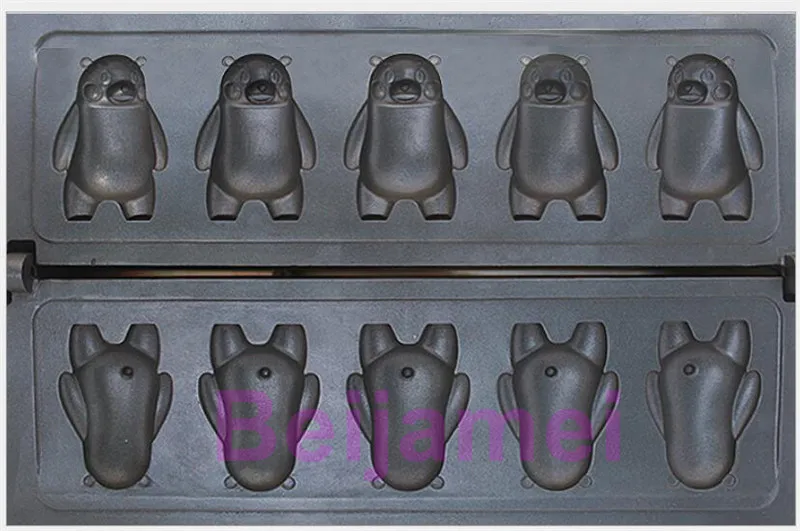 BEIJAMEI Kommerzielle elektrische Tierform Kumamoto Bär Form Waffeleisen Cartoon Waffeleisen Maschine mit Bärenform