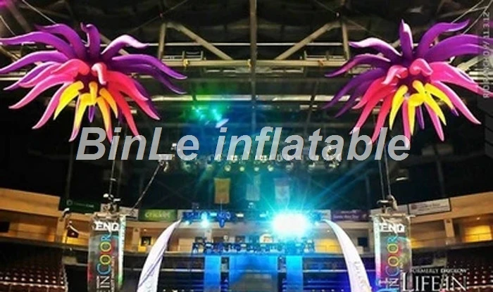 Wonderful decorated events hanging large inflatable flower for stage decoration