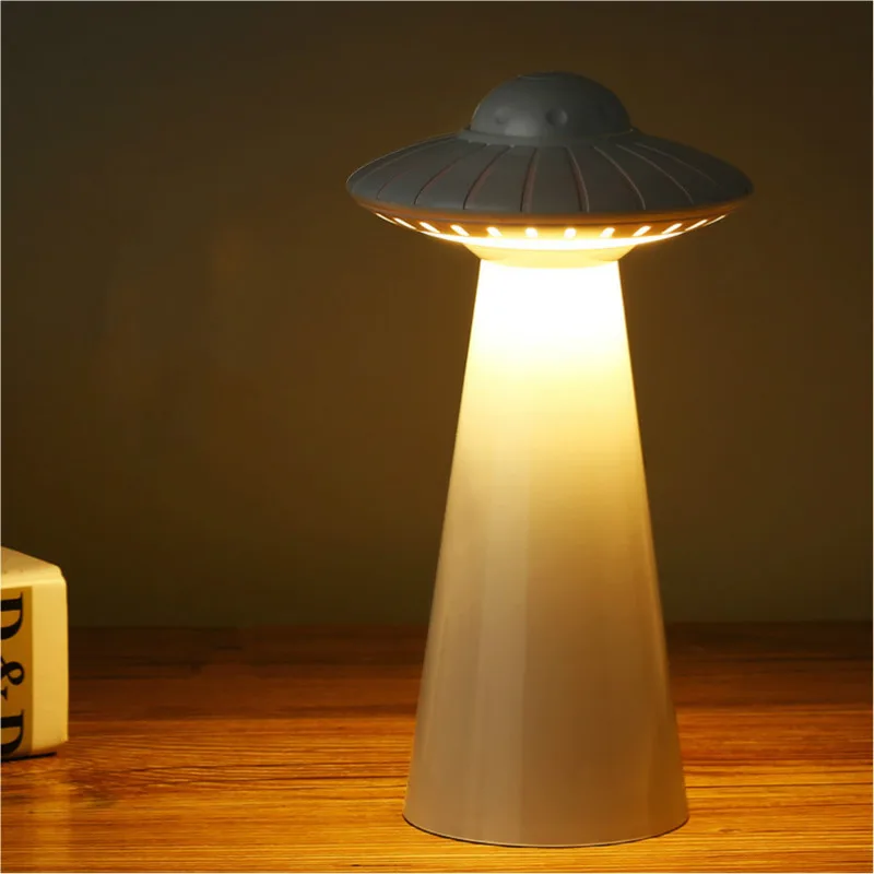 Dimmable Led Night Light UFO Table Lamp USB Rechargeable for Children Baby Bedside Bedroom LivingRoom Study Atmosphere Lighting