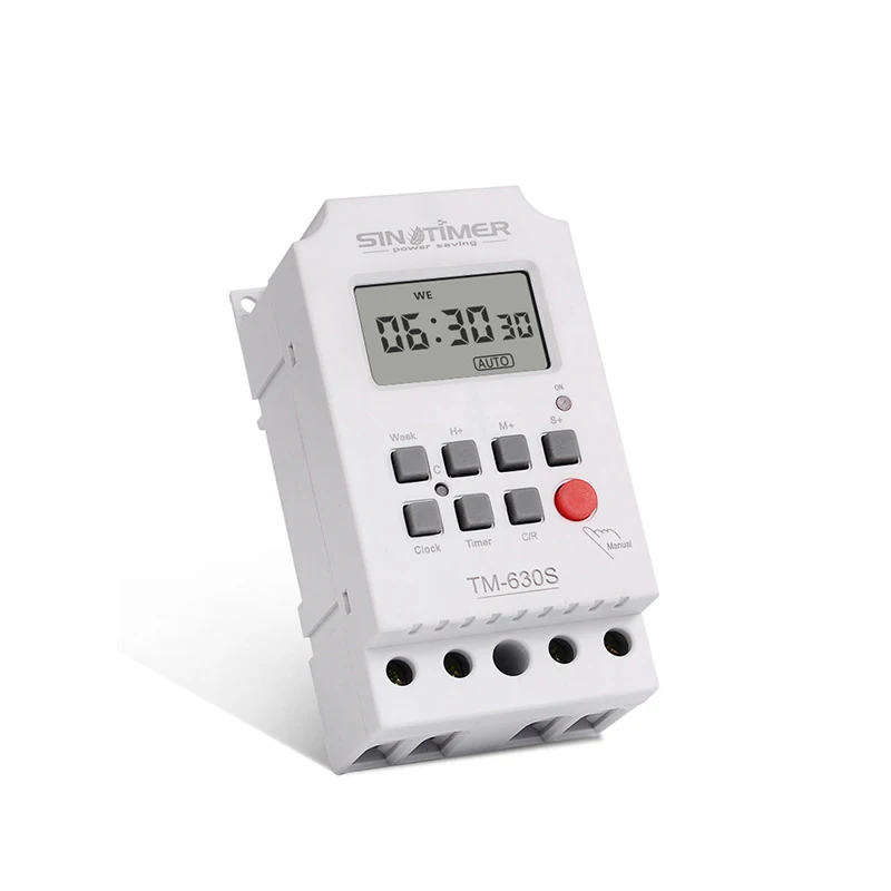 TM630S 12 VDC Heavy Load 30A Second Interval Timer Weekly Programmable Timer Clock Digital Time Timer 24 hours Time Switch