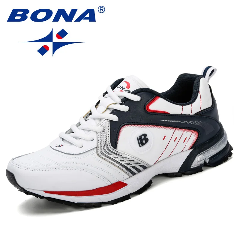 BONA Running Shoes Men Fashion Outdoor Light Breathable Sneakers Man Lace-Up Sports Walking Jogging Shoes Man Comfortable