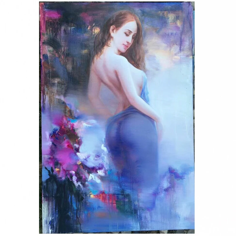 

DONGMEI OILPAINTING hand painted oil painting High-grade original figure Modern impression the human body painting DM18041610