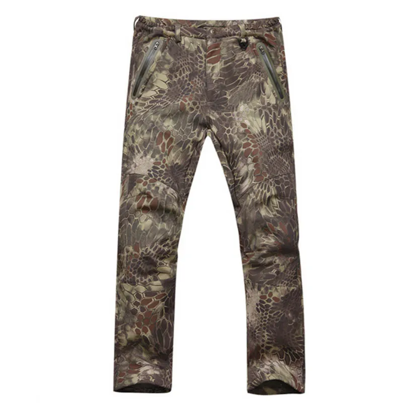 TAD Tactical  Softshell Pants Waterproof Quick Dry Pants Camoufalge Hunting Pants Men Hiking Camping Trouser