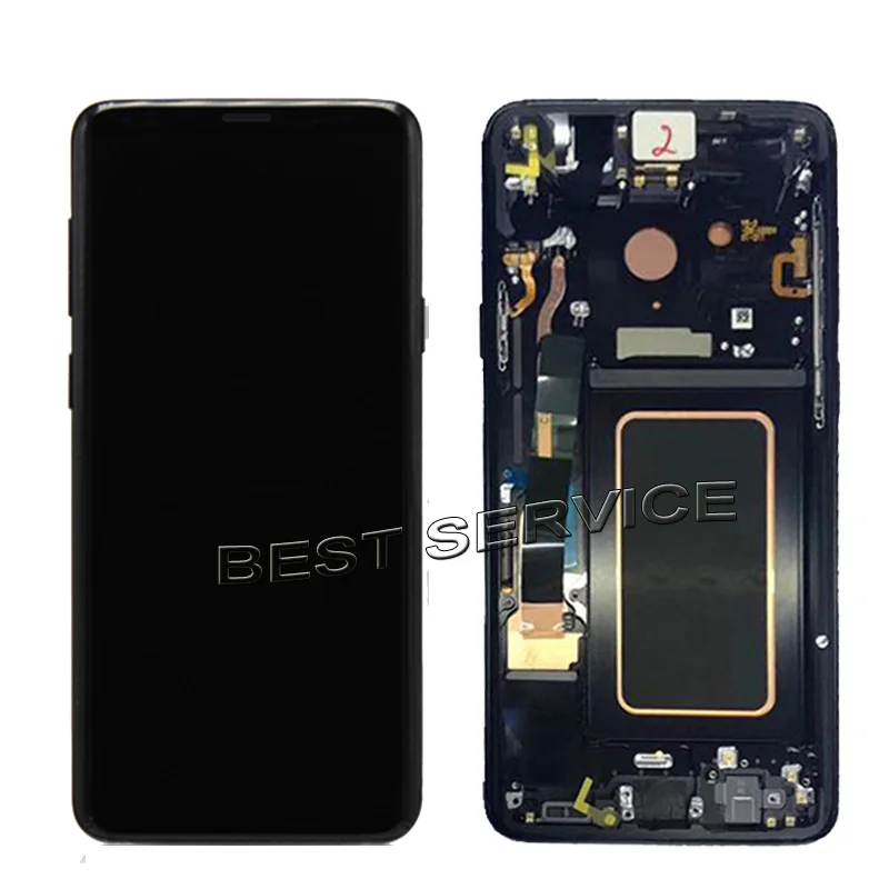 No Burn Shadow LCD for Samsung for galaxy s9+ s9 plus G9650 LCD Display with Touch Screen Digitizer assembly + bezel Frame