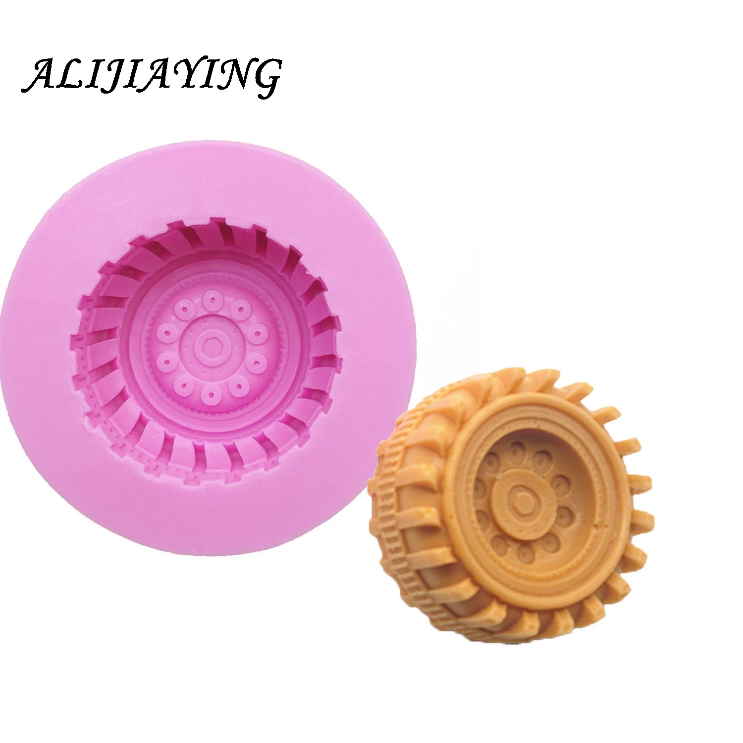 1Pcs Silicone Mold Tires Wheel Chocolate Cake Molds Car Tyre Shape Fondant Cake Decorating Tools Resin Clay Soap Mold D0623