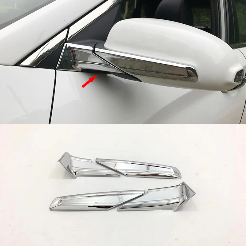 

For Hyundai Kona 2018 2019 Accessories ABS Rear View Mirror Trim Side Wing Mirror Protectors Strip Sticker Exterior Car Styling