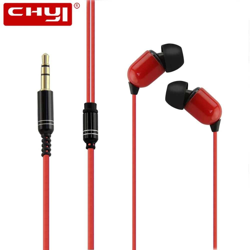 

CHYI Wired In-ear Earphone 3.5mm Earphones Super Bass Stereo HIFI Headset Earbuds 3m Cable Earbud Without Microphone for Phone