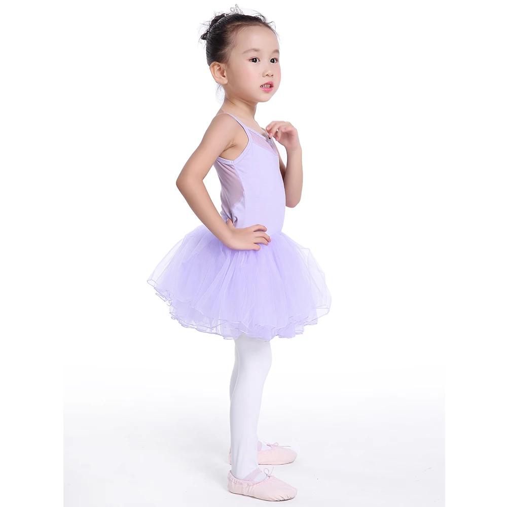 Girls Camisole Ballet Dance Leotard Tulle Skirt Kids Ballet Tutu Dress Ballet Costume Dance Wear Pink Blue Lavender and Black