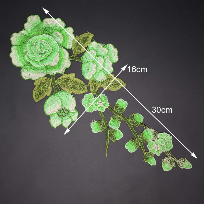 3D Mulity Colorful Flowers Sew On Patches Embroidery Patches Clothing Punk Motif Applique DIY Clothes Accessory Scrapbooking