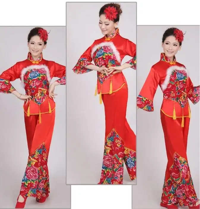 Hanfu national costume Ancient Chinese Cosplay Costume  Chinese HanfuYangko Stage Dancing Clothes Costume