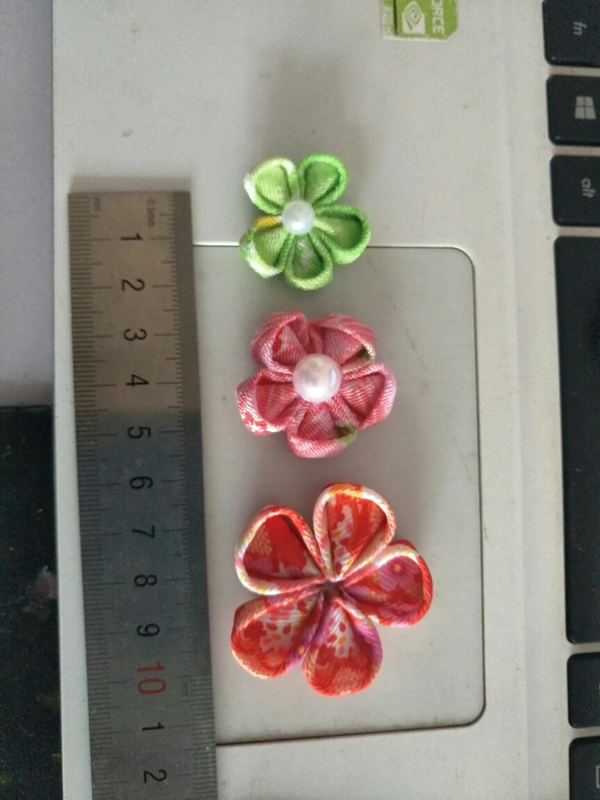 Handmade Japanese Wind Flower for Pet Dogs, Hair Accessories, Top Clip, Pumpkin Flower, Grooming Accessories