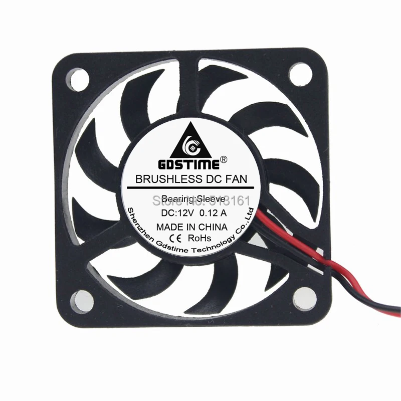 5Pcs Gdstime 12V Fan 40mm 40x40x7mm 2Pin Computer PC Heatsink Cooler Cooling Fans