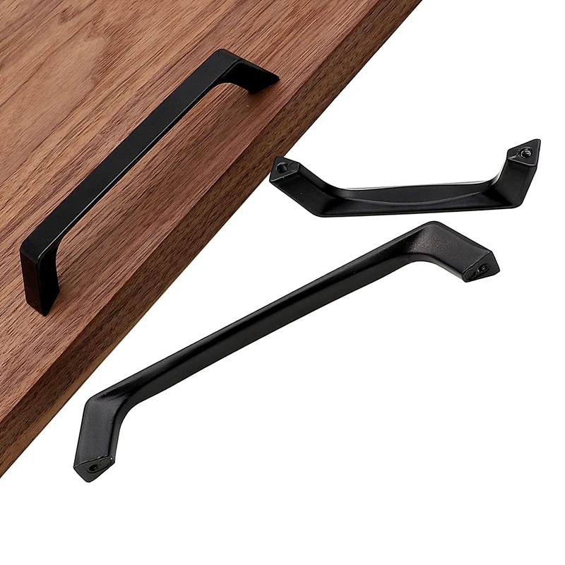 RUNBAZEF FAST SHIPPING Black Finish Piano Black Hardware Collection European Style Garden Cabinet Handle Knob Door Pull Kitchen