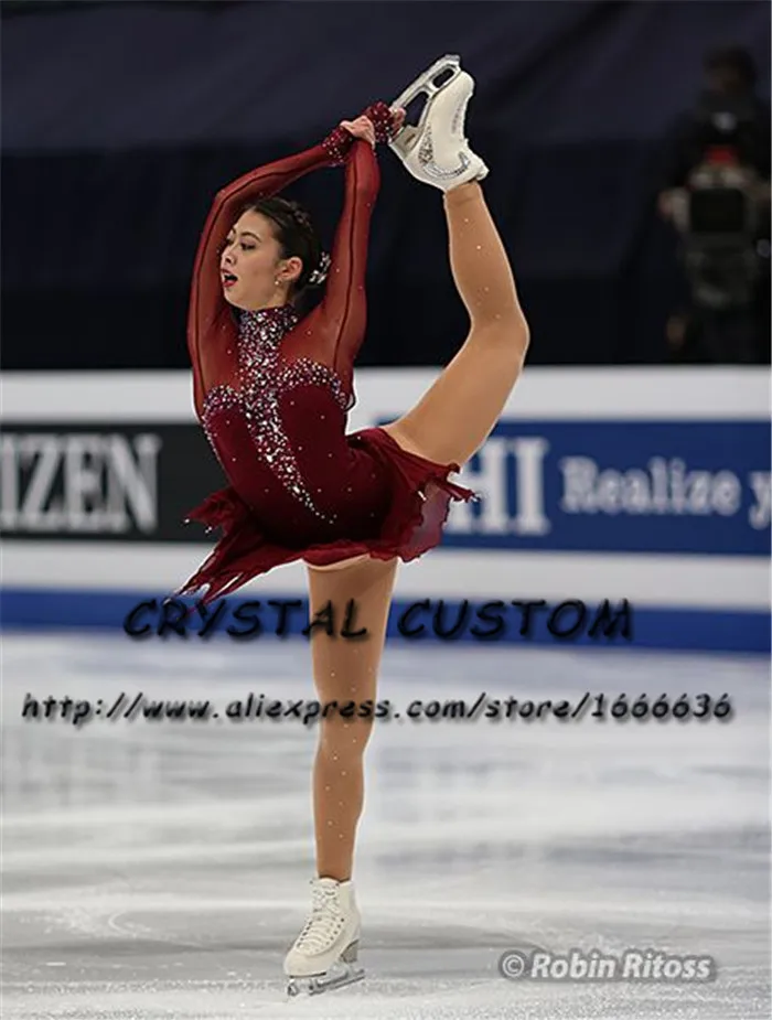 

Custom Figure Skating Dresses Graceful New Brand Girls Ice Skating Dresses For Competition DR4297