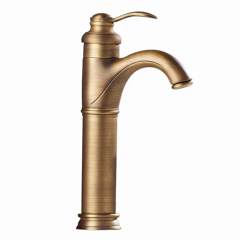 

Faucet Antique Copper Brass Basin Faucet Low Lead Hand Bathroom Sink Faucets European Style Mixer Taps Basin Faucet