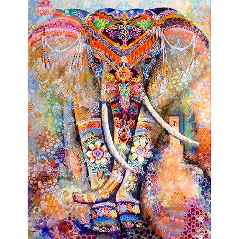 

5D DIY Diamond Painting Full Square/Round Drill "Color elephant" Embroidery Cross Stitch 3d Handmade,mazayka Home Decor GZ20