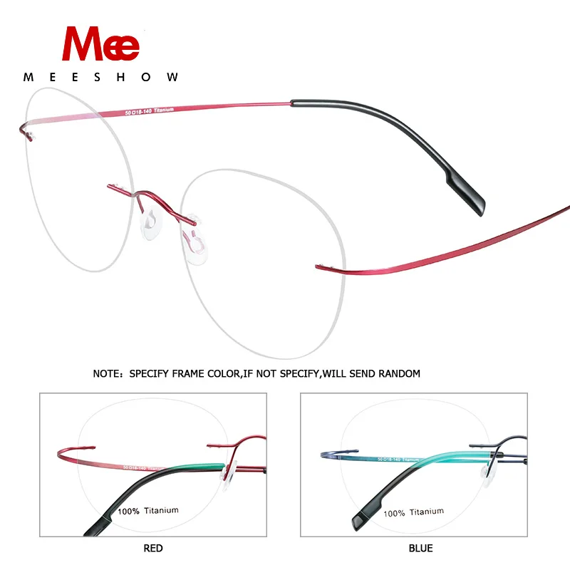 Titanium glasses frame Rimless women\'s vintage glasses round eyeglasses Men\'s optical prescription glasses korea spectacle frame