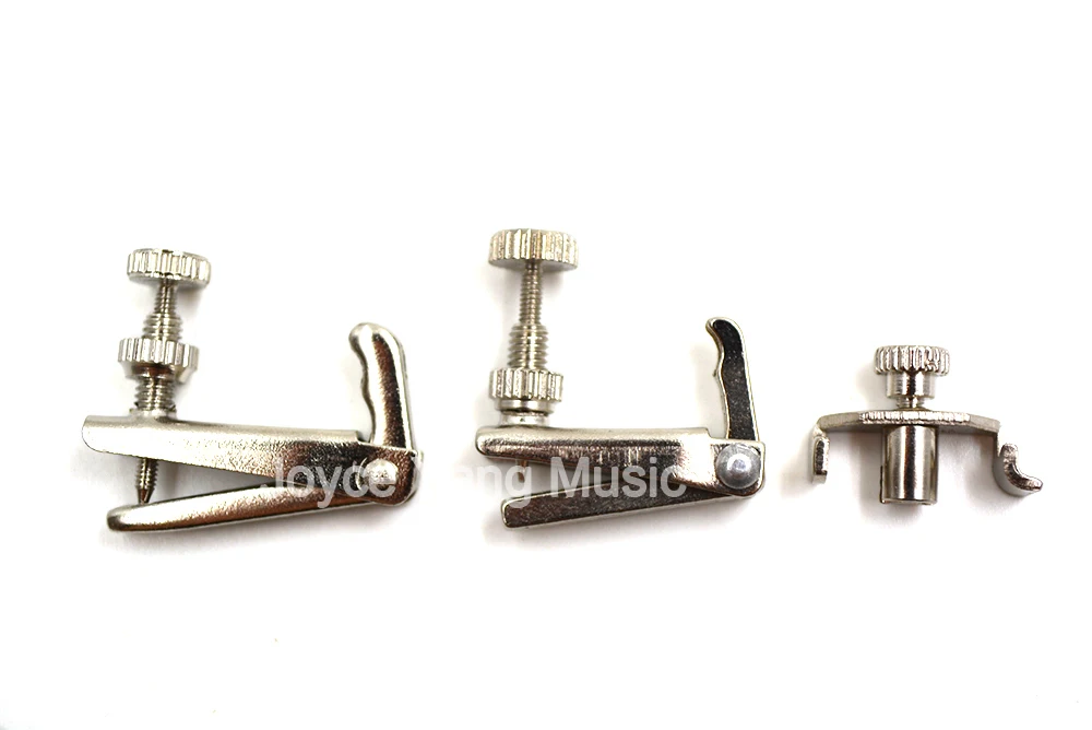 4pcs Violin Fine Tuner Adjustable Copper Nickel Alloy Silver For 1/8 1/2-1/4 4/4-3/4  Size Violin Free Shipping