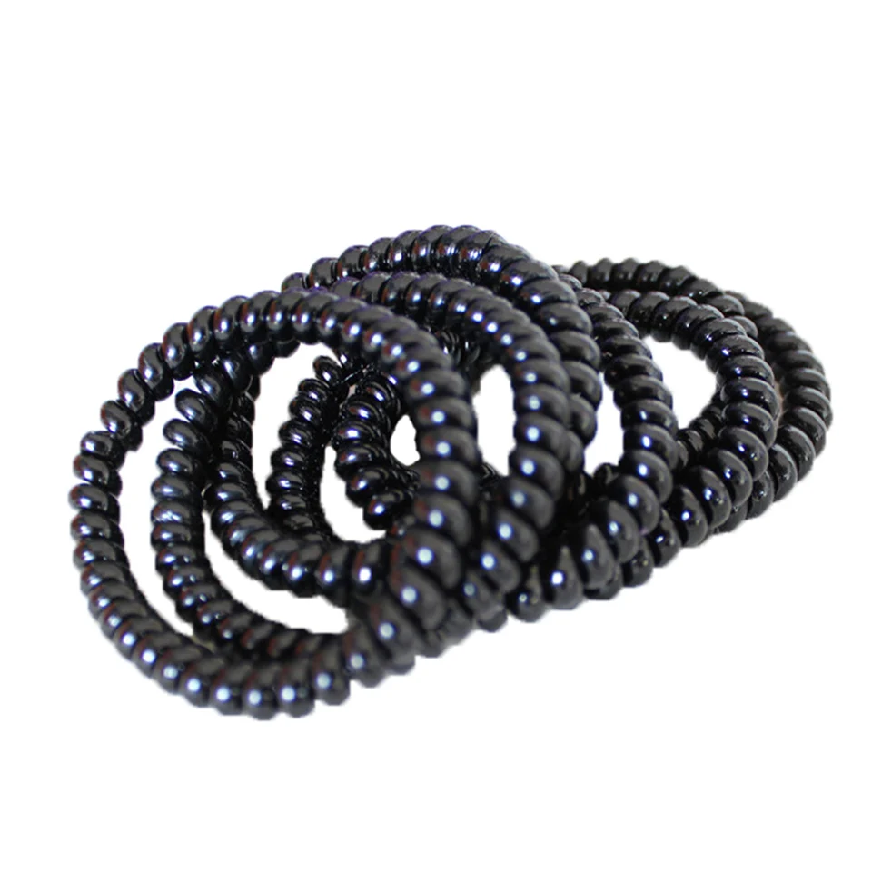 5Pcs/Lot Women Elastic Hair Bands Rubber Hairband Telephone Wire Rope Hair Band Girls Hair Accessories