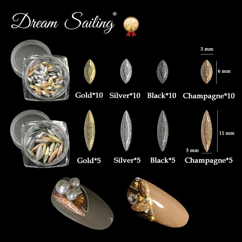 Nail art Dekoration 3D Drop Formen Faltig Goldene Silber Champagne DIY Strass Neue Jahr Geschenk Weihnachten Nagel Zubehör