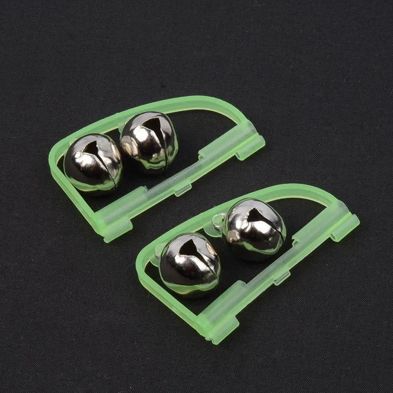 

2 pcs/lot Alarm Bells Luminous Twin Bells Fishing Bite Alarm Clip on Fishing Rod for Night Fishing Tackle Tools PJ-151