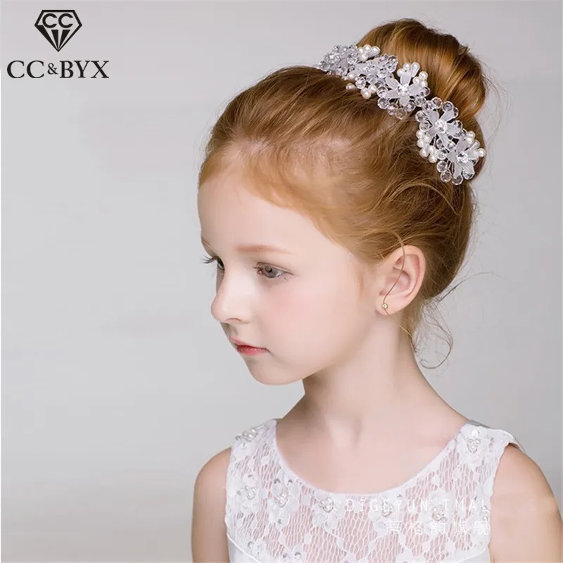 CC headband tiara crown hairbands crystal wedding hair accessories for bride girls bridesmaids party jewelry flower su043