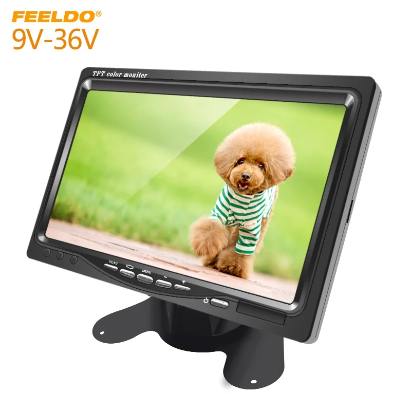 

FEELDO DC9V-36V 7 Inch Color TFT LCD Rear View Monitor Headrest Stand-alone Display For Auto DVD VCD Reversing Camera #FD-2838