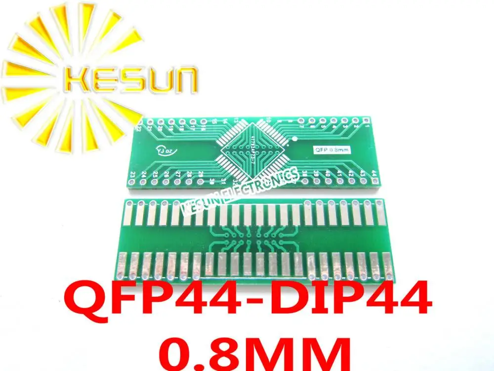 10PCS QFP44 turn DIP44 0.8MM Pitch IC adapter Socket  Adapter plate PCB  LQFP44 Connector