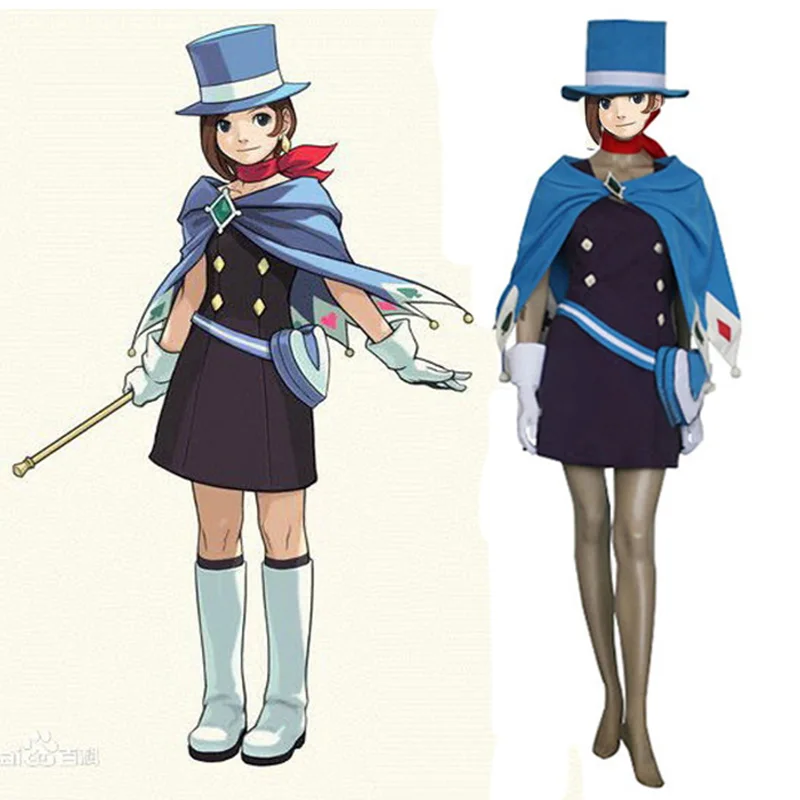 Ace Attorney Phoenix Wright Gyakuten Saiban 4 Trucy Wright Cosplay Costume