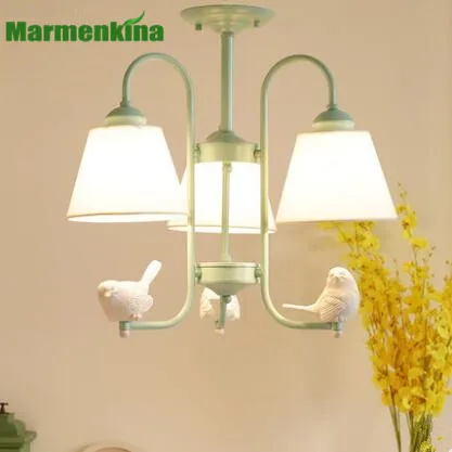 

NEW pastoral pendant lamp Nordic birds little angels modern minimalist living room bedroom boys and girls children's room lamps.