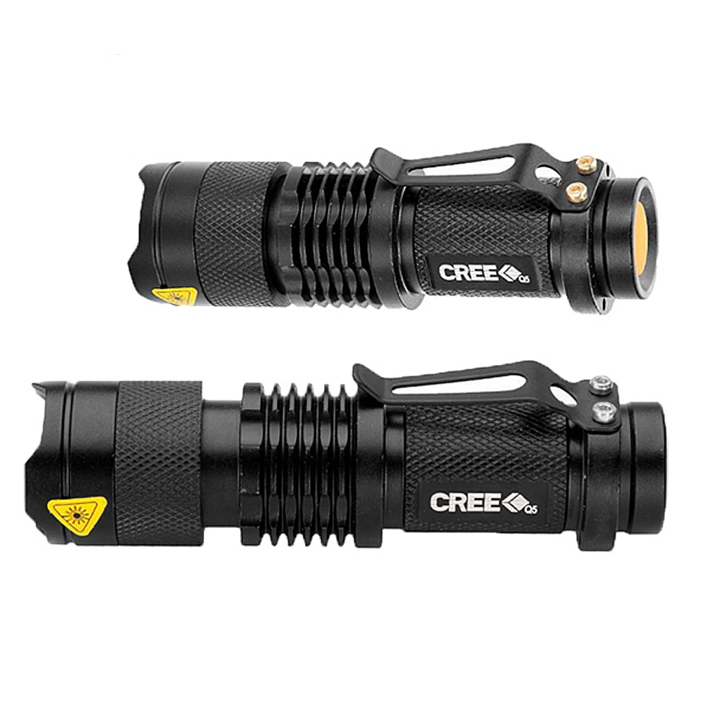 high-quality Mini Black Brand 2000LM Waterproof LED Flashlight 3 Modes Zoomable LED Torch penlight
