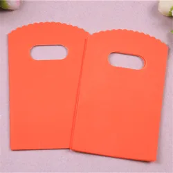 New Design High Quality Wholesale 50pcs/lot 9*15cm Luxury Small Solid Orange Packaging Bags Favor Wedding Gift Pouches