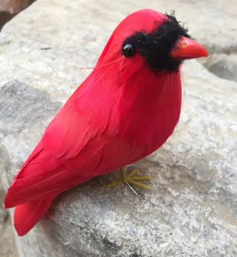 

cute simulation red bird model polyethylene&furs bird model gift about 16cm 1355