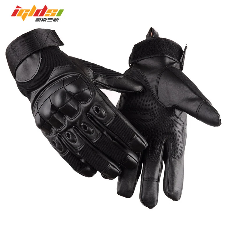 PU Leather Combat Gloves Men SWAT Special Forces Shoot GYM Gloves Knuckle Full Finger Fight Paintball Gloves