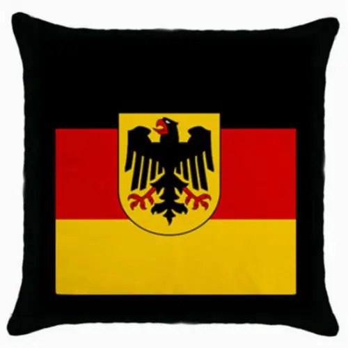 

New Germany German Flag Throw Pillow Case Sham Cotton Black Print Cushion Cover Soft Car Cushions Cases Zippered Two Sides 18"