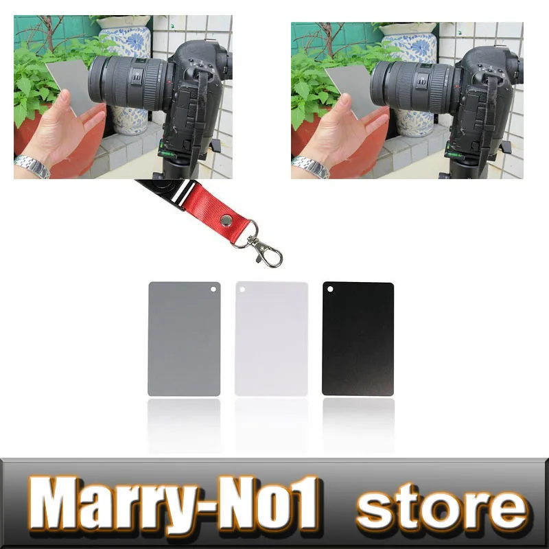 

20PCS Digital Grey Card White Black 18% Gray Color White Balance Strap Photo Studio Accessories
