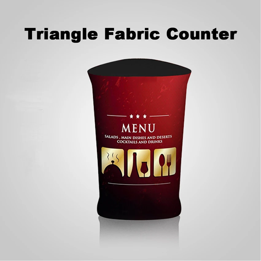 Portable tension fabric Podium counter trade show display table with custom graphic printing