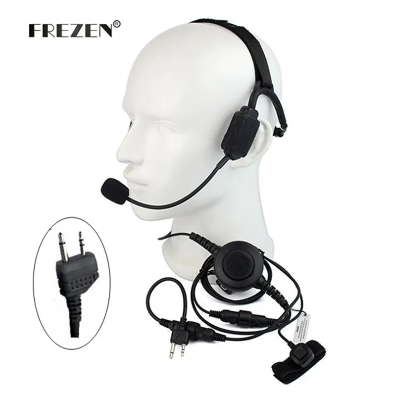 Military Bone Conduction Tactical Headset with boom mic for Midland G5 G6 G7 G8 G9 GXT550 GXT650 LXT80 Radio