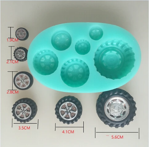 car wheel tires silicone flexible mold, tire silicone resin mold,  jewelry mold, fondant cake mold