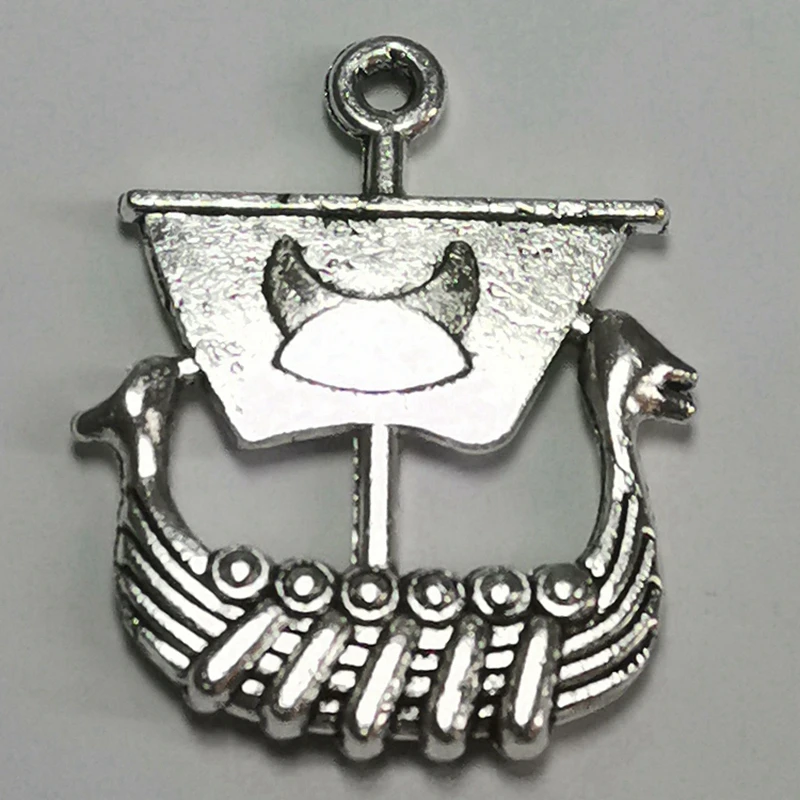 2019 new 10Pcs retro style zinc alloy dragon boat, zipper head 20 * 25 pendant with accessories DIY handmade