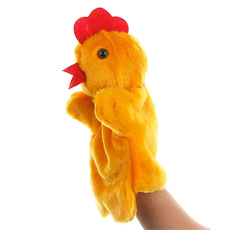 

plush Hand Puppet cock Dolls animals Doll Puppets telling story early education Learning Baby Toys Marionetes Fantoche