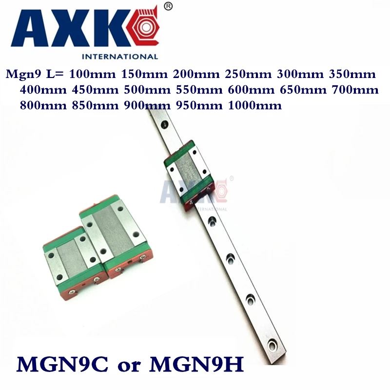 9mm Linear Guide Mgn9 L= 100mm 150mm 200mm 250mm 300mm 350mm 400mm 450mm 500mm 550mm 600mm 650mm 700mm With 1pcs Mgn9c Or Mgn9h