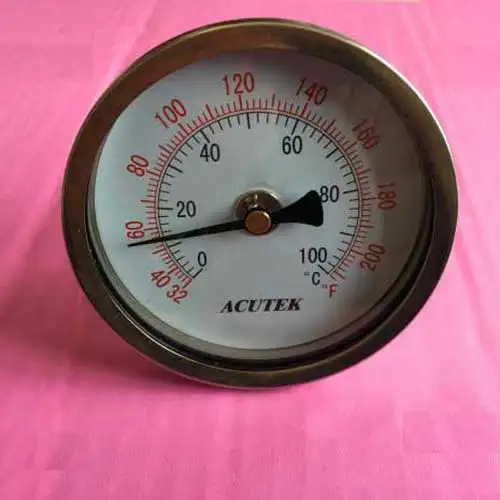 

Stainless Steel bi-metallic Thermometer 0-50~500 degrees L=100, 1/2BSP WSS-401W