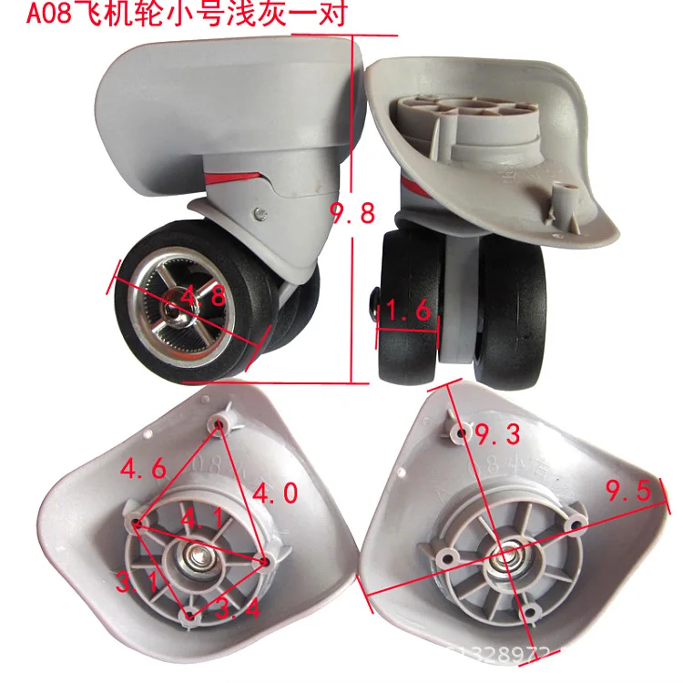 A08 M L A-08 double Wheels Repair Trolley Suitcase Accessories Replacement Travel Luggage wheels Rubber Aircraft Wheel