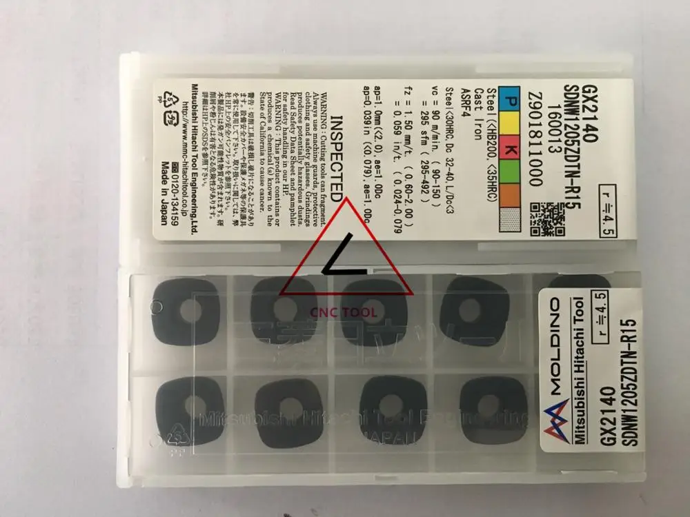 

SDNW 1205 ZDTN-R15 GX2140 10pcs Hitachi high cutting performance CNC indexable inserts