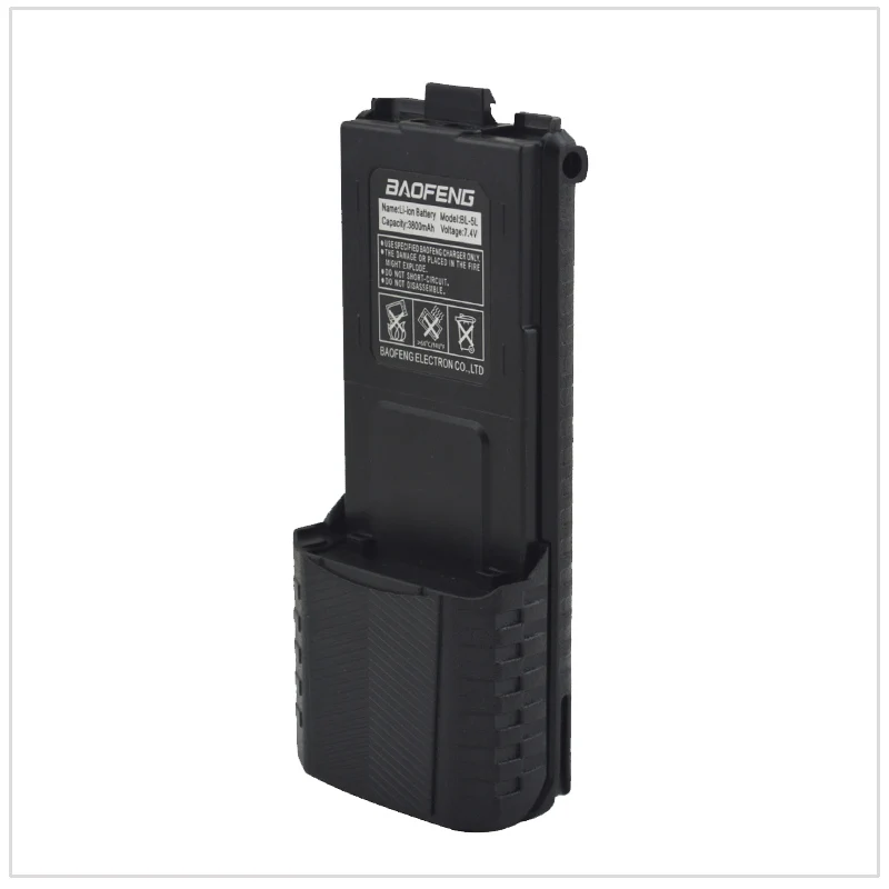 Zwart Baofeng UV-5R Walkie Talkie Li-Ion Batterij 3800 Mah 7.4V Voor Baofeng UV-5R,UV-5RA,UV-5RB,UV-5RC,UV-5RD,UV-5E, Tyt TH-F8