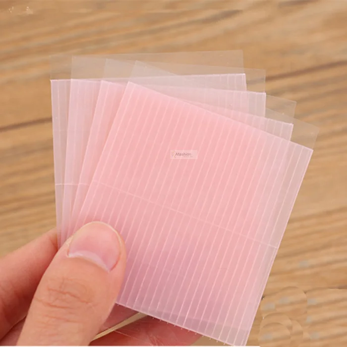 52pcs invisible double eyelid tape magic eyelid stickers double sided strip adhesive fiber stretch object eye tools